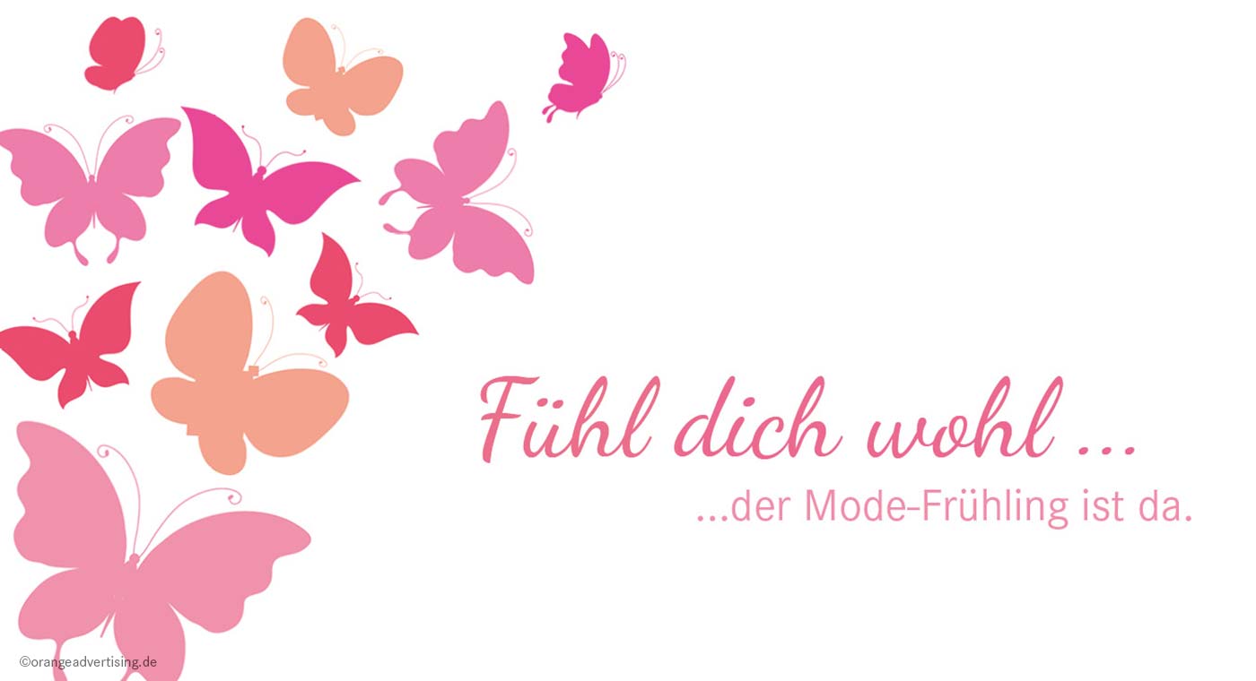 Mailing mit Schmetterlingen zum Frühling