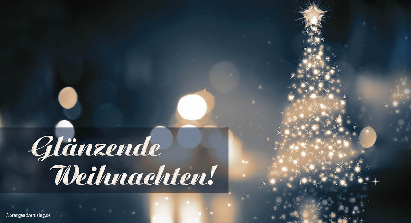 Mailing glänzende Weihnachten