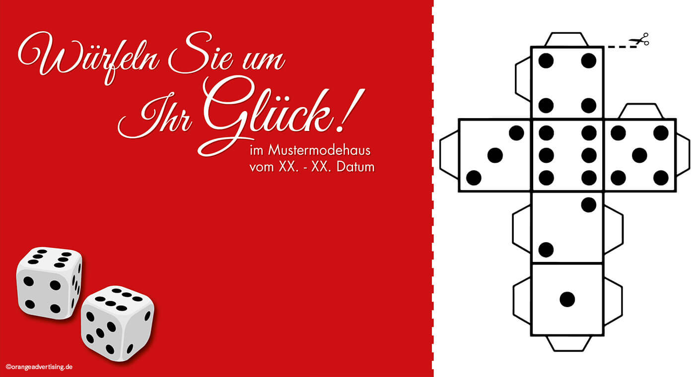 Mailing Glückswürfel