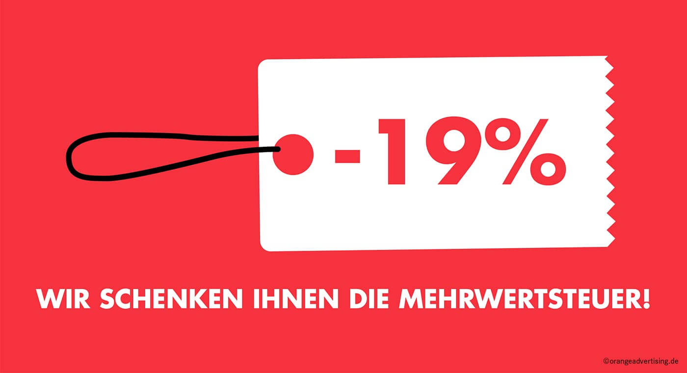 Mailing Mehrwertsteuer geschenkt