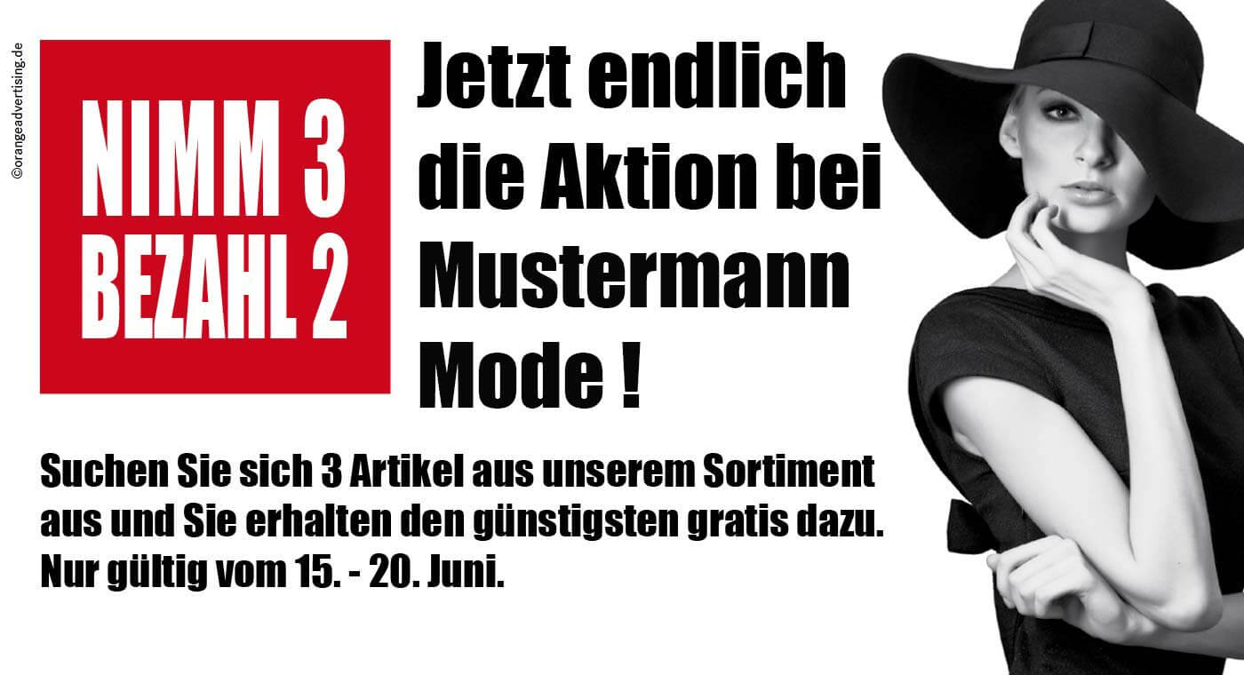 Mailing Nimm 3 – Bezahl 2
