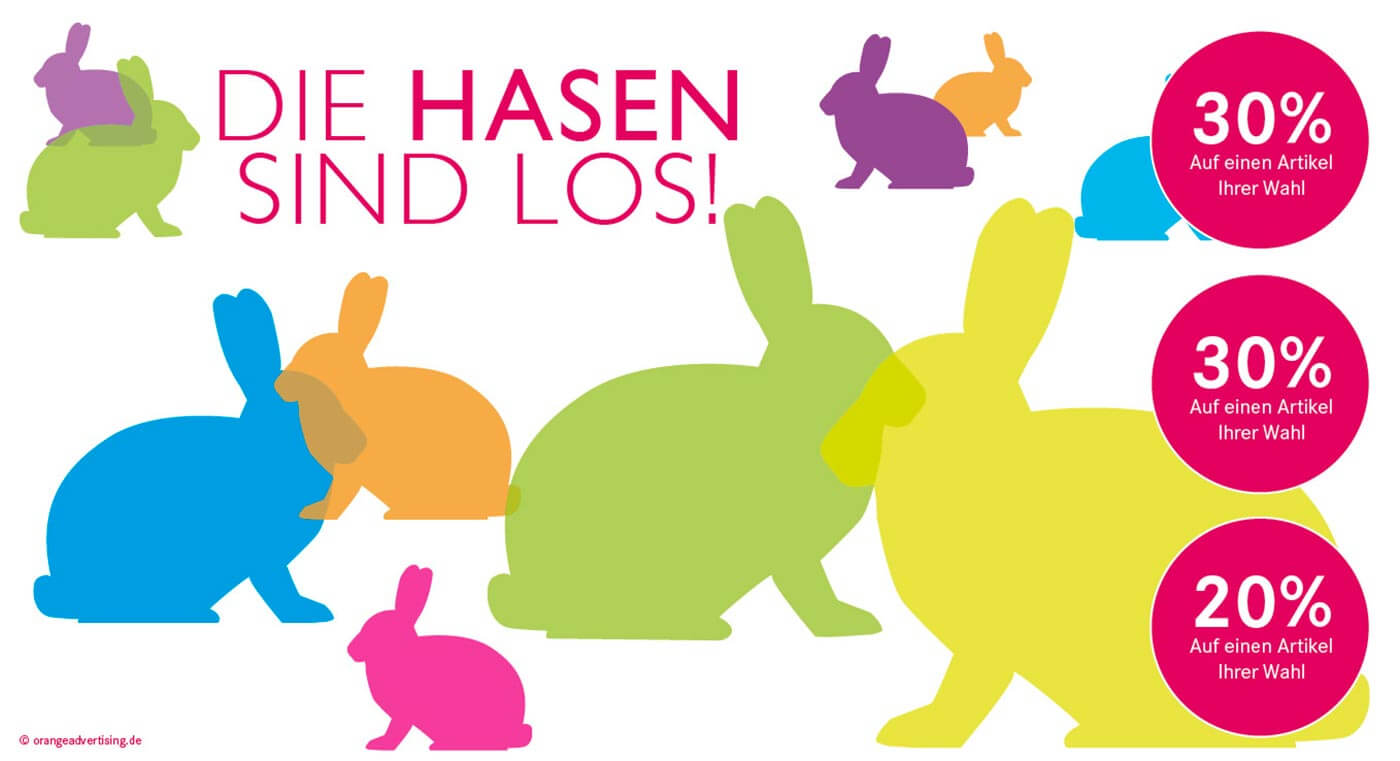 Mailing die Hasen sind los zu Ostern