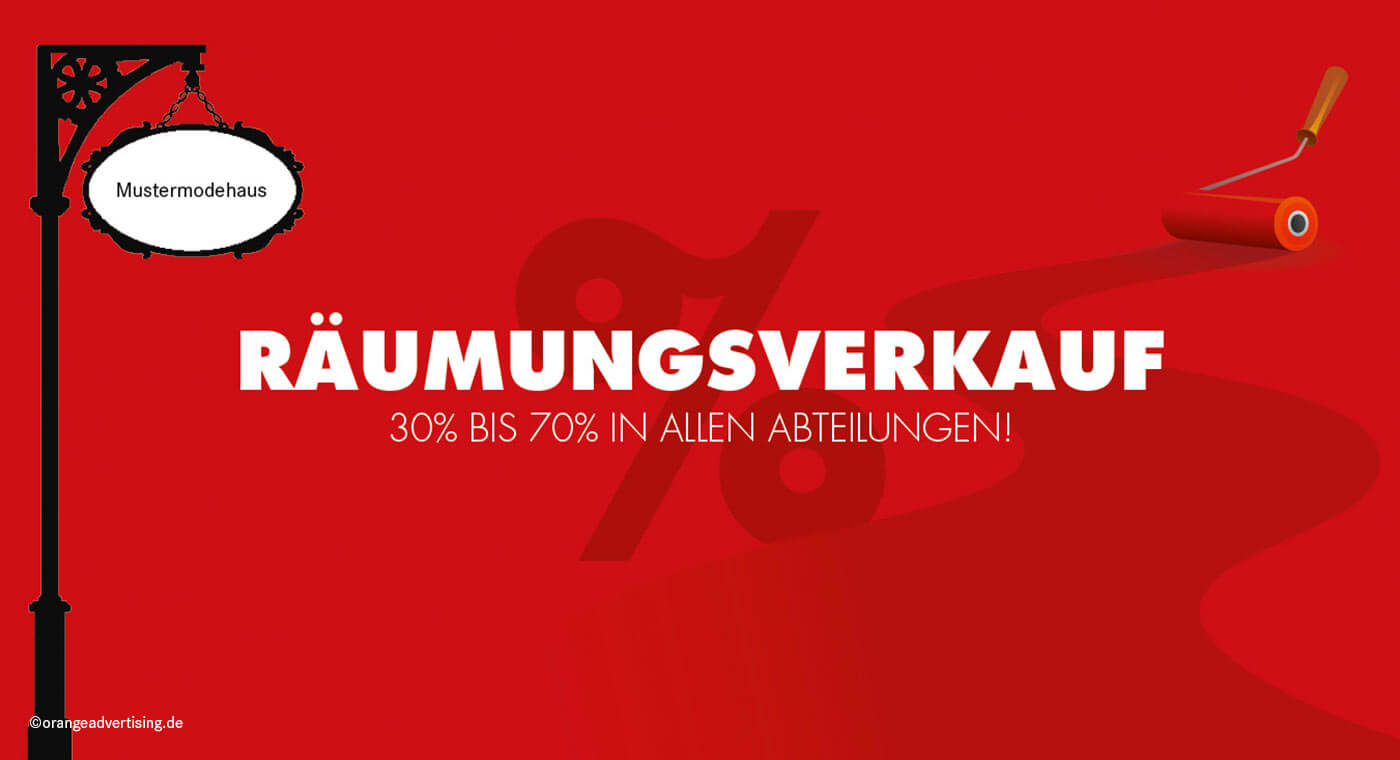 Mailing – Räumungsverkauf