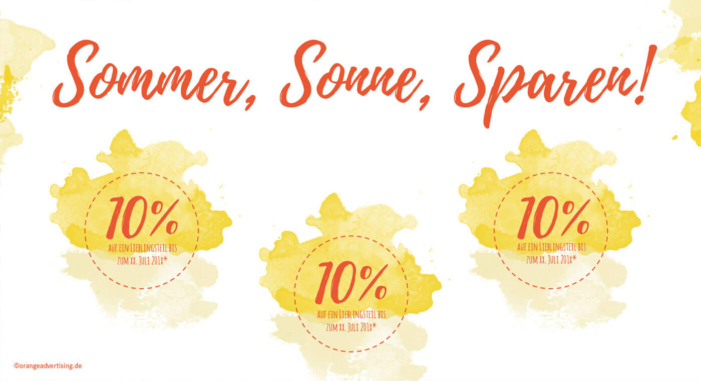 Mailing – Sommer, Sonne, Sparen