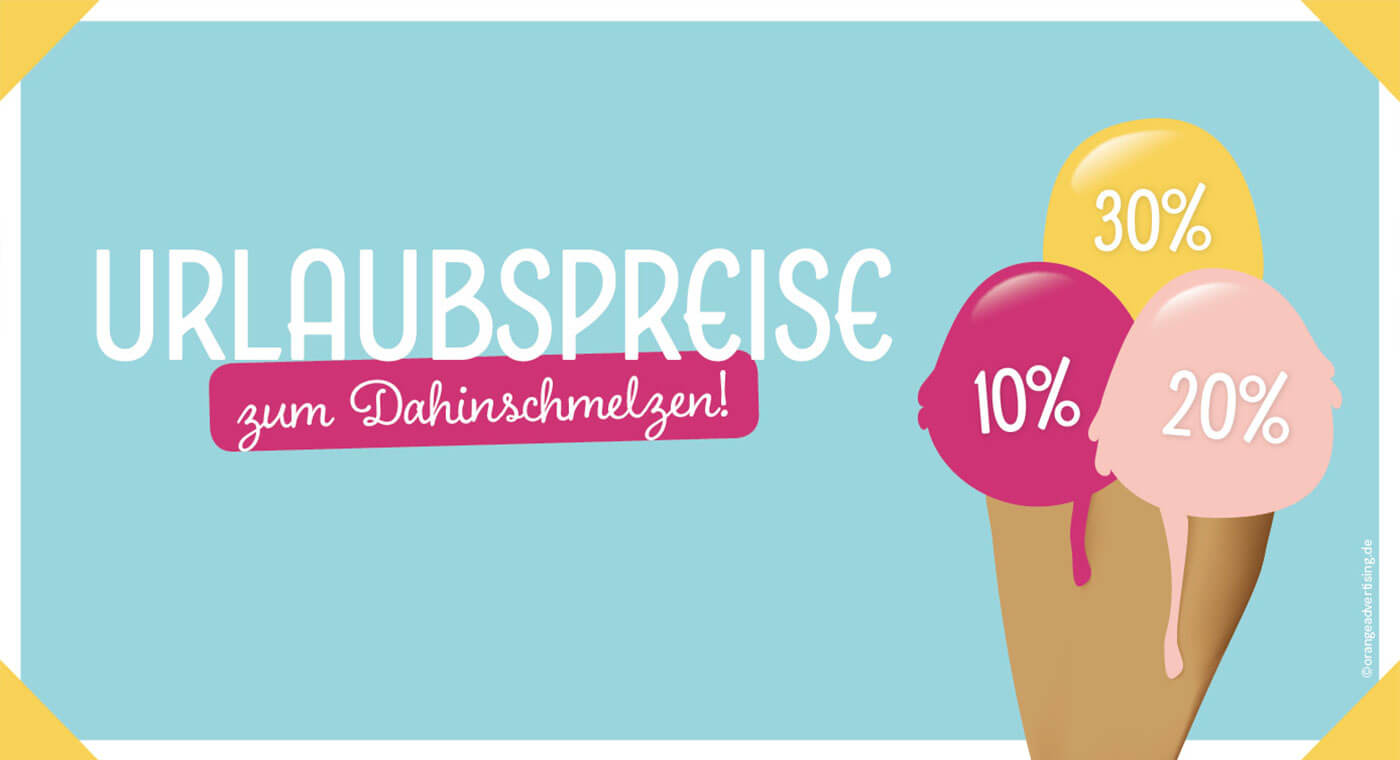 Mailing – Urlaubspreise mit Eis