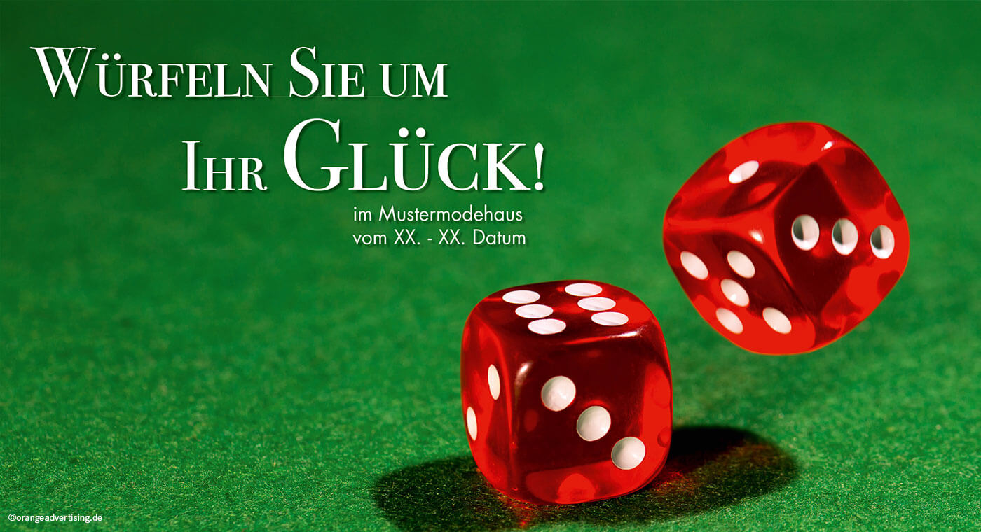 Mailing Würfel zum Glück
