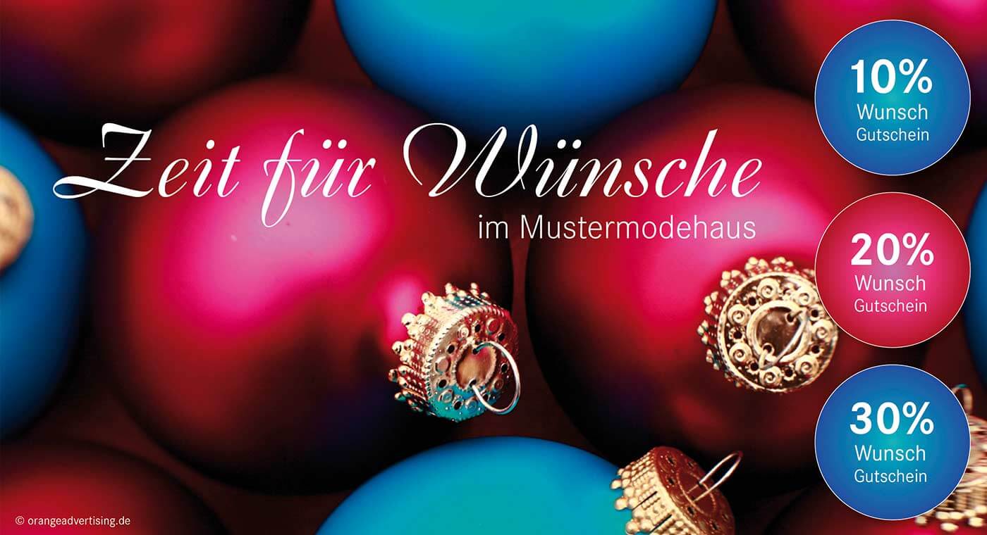 Mailing Weihnachtsbaumkugeln – Zeit für Wünsche