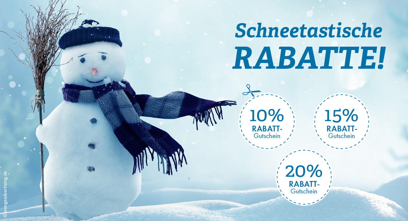 Schneetastische Rabatte