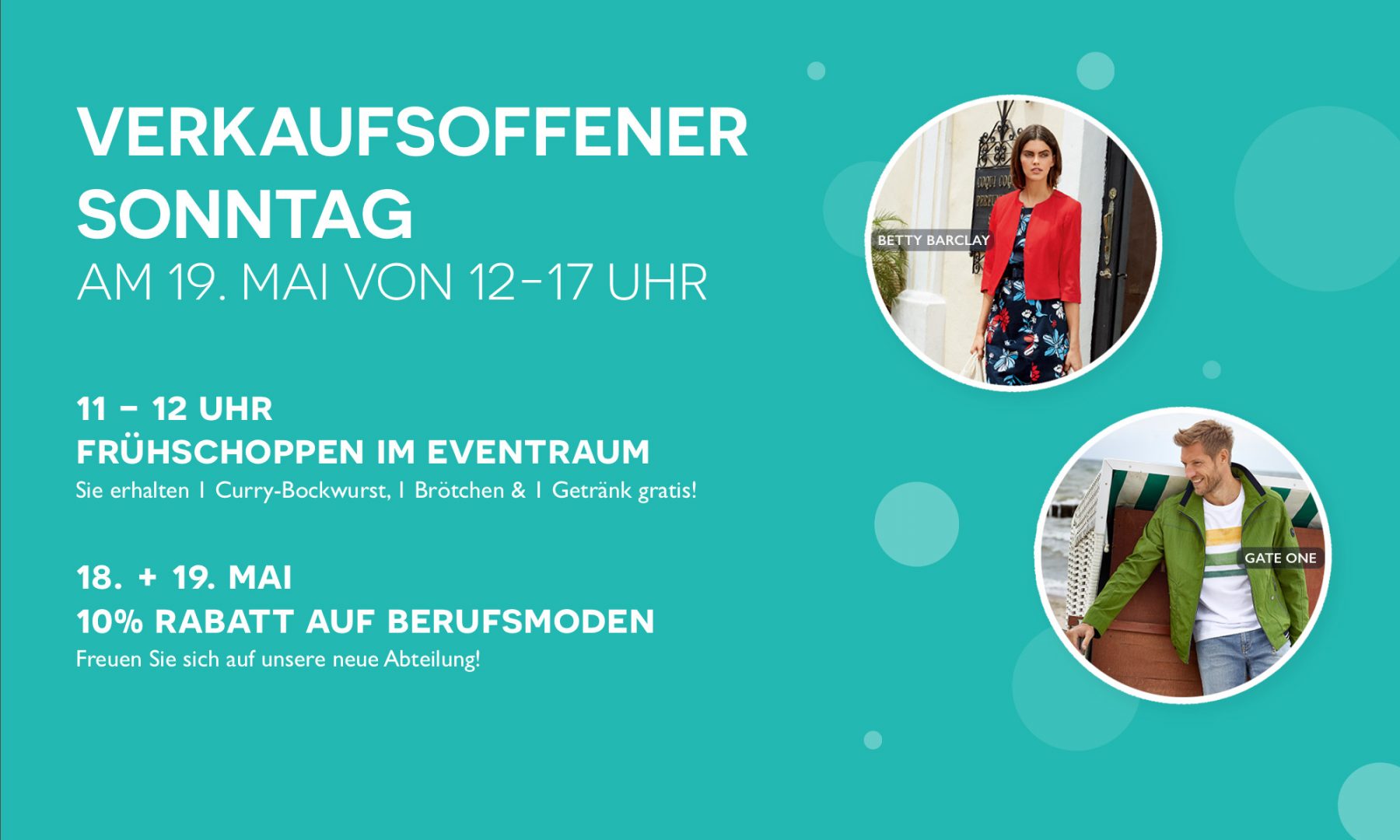 Verkaufsoffener Sonntag am 19.Mai von 12-17 Uhr